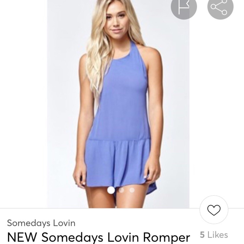 Somedays Lovin Lavender “lonely” romper MED